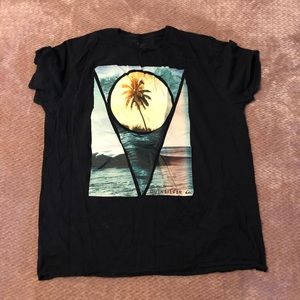 QuickSilver T-shirt tropical black